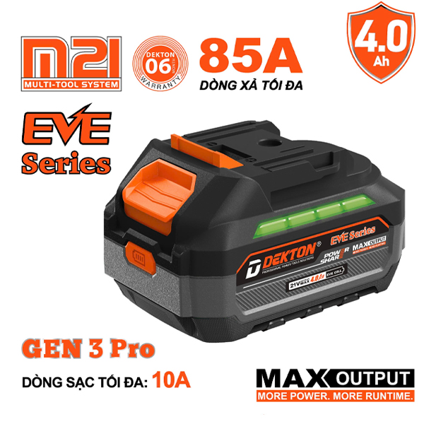 Alternative view of Pin 21V 4.0Ah Dekton M21-B4015PRO