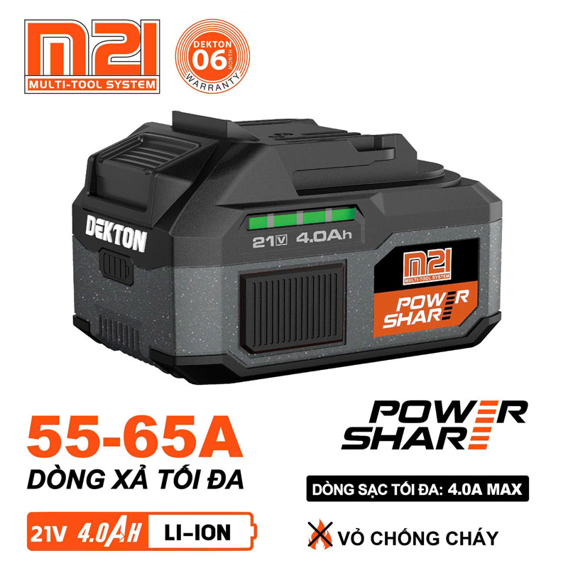 Alternative view of Pin 21V 4.0Ah Dekton M21-B4055A