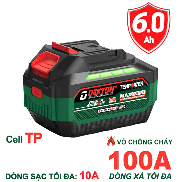 Pin Dekton 21V 6.0Ah M21-B6015PRO