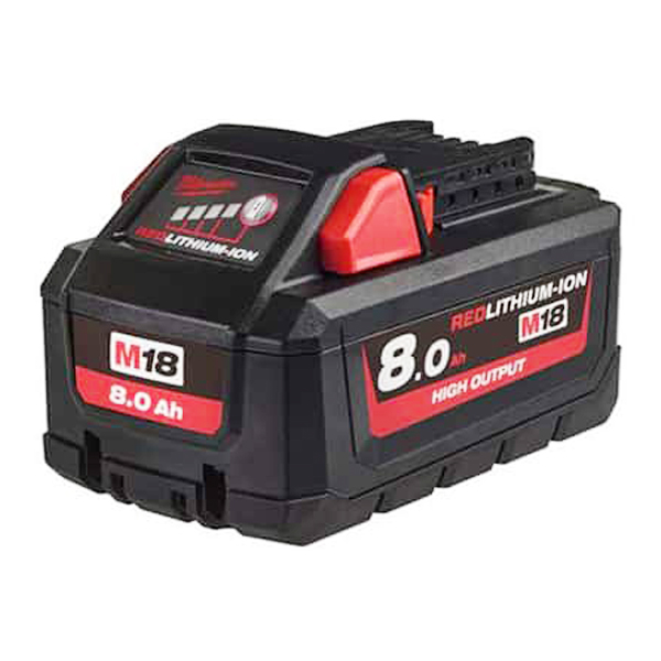 Pin Li-Ion RedLithium 18v 8.0ah Milwaukee M18HB8