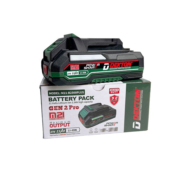 Pin sạc 21V 2.5Ah Dekton M21-B2500TP