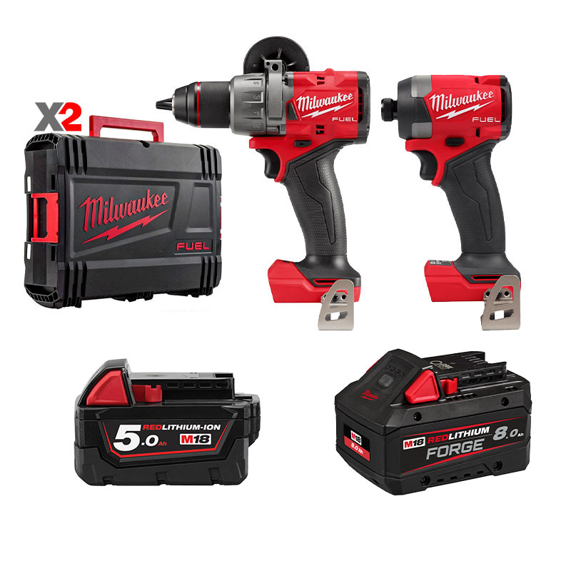 RED Special Combo 2 Máy Khoan M18 FPD3 & Máy Vặn Vít M18 FID3 Milwaukee 18V Thế Hệ Mới