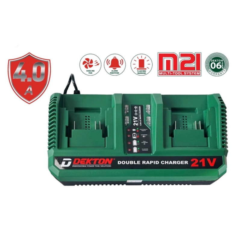 Sạc nhanh 2 cổng Dekton M21-S40X2Plus (Có quạt tải nhiệu)