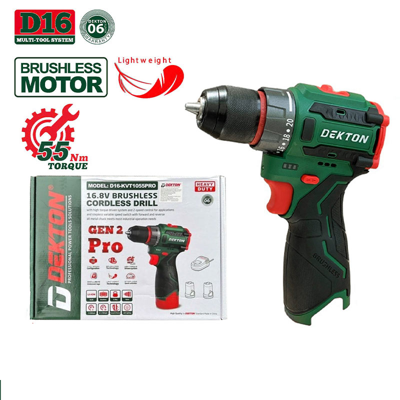 Thân máy khoan pin 16.8V Dekton D16-KVT1055PRO (Solo)