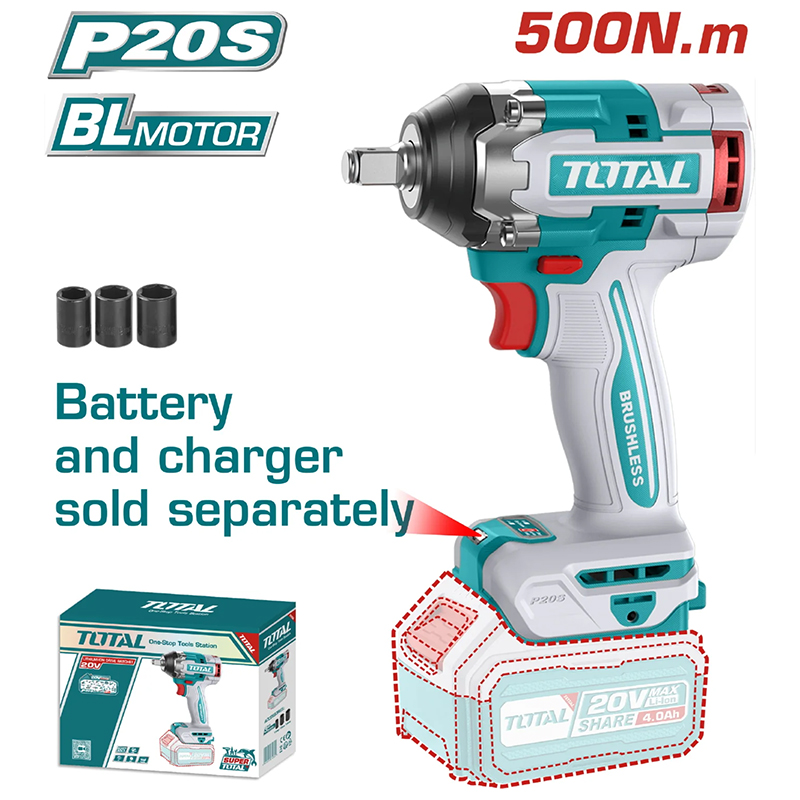 Thân máy siết bu lông dùng pin 20V Total TIWLI20501 (Chưa Pin & Sạc)