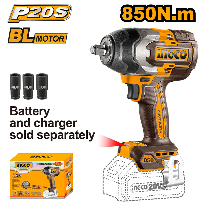 Thân máy vặn bu lông dùng pin 20V Ingco CIWLI20851