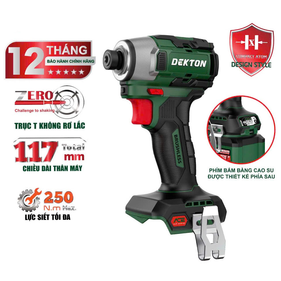 Thân máy vặn vít dùng pin 21V Dekton M21-CV250PROMAX