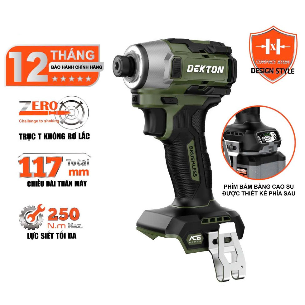 Alternative view of Thân máy vặn vít dùng pin 21V Dekton M21-CV250PROMAX