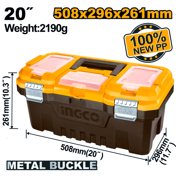 Thùng đựng đồ nghề khóa kim loại 20" Ingco PBX2002