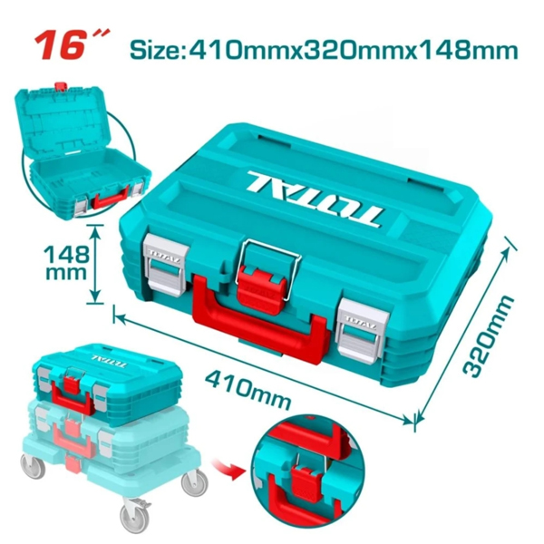 Thùng đựng đồ nghề xếp chồng 16" SUPER Total TPBXS101