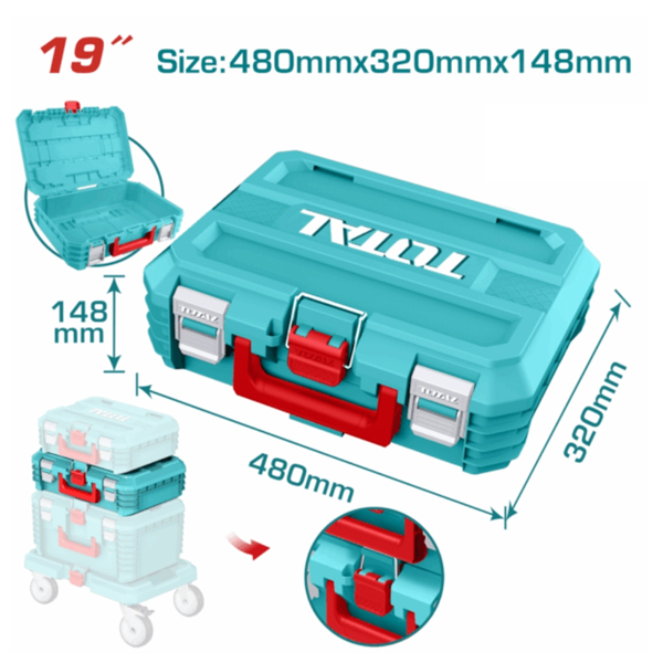 Thùng đựng đồ nghề xếp chồng 19" SUPER Total TPBXS102