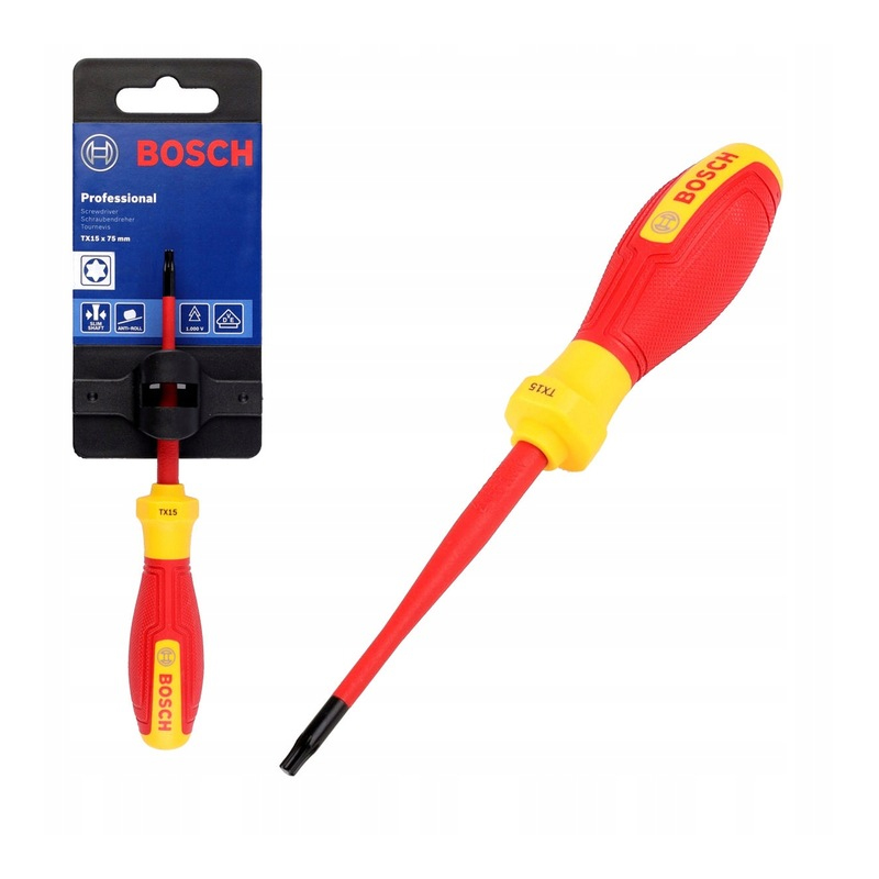 Tua vít cách điện VDE đầu bông TX15 Bosch 1600A02NC6