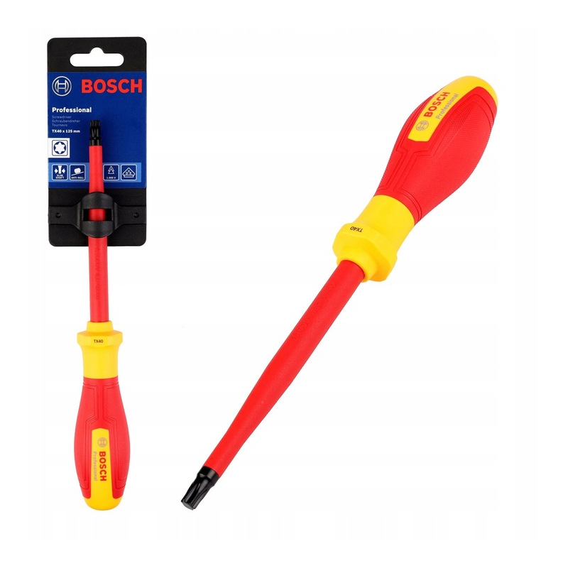 Tua vít cách điện VDE đầu bông TX40 Bosch 1600A02ND0