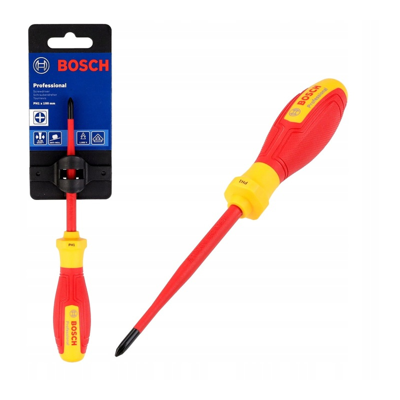 Tua vít cách điện VDE đầu PH1 Bosch 1600A02NB8