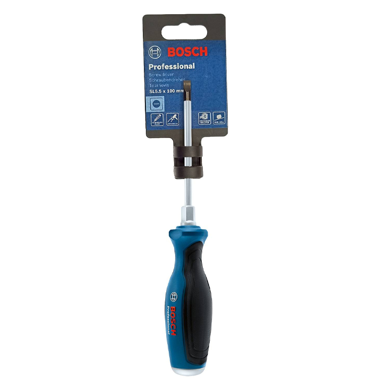 Tua vít đóng đầu dẹp SL5.5x100 mm Bosch 1600A01TG0