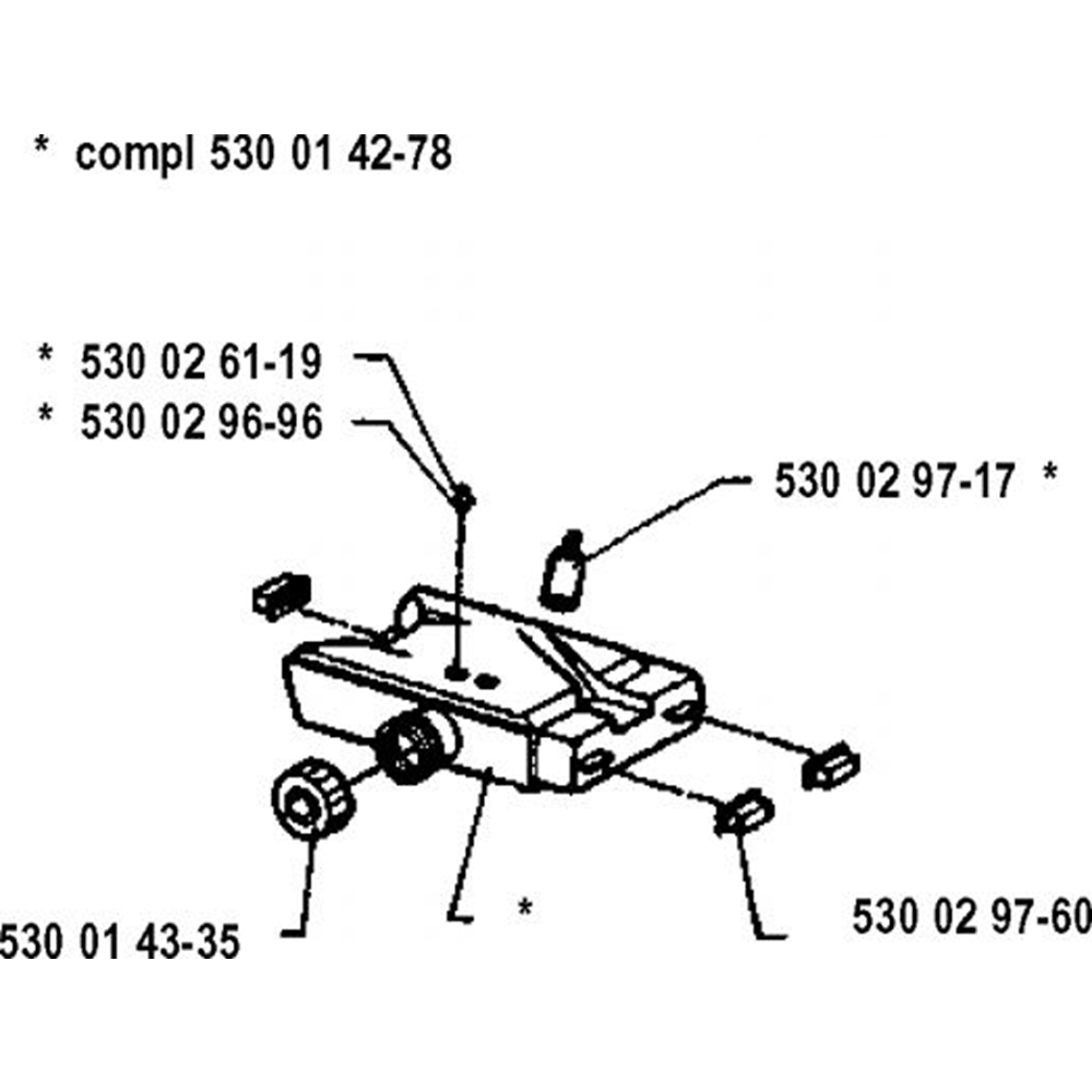 Sơ đồ Bình nhiên liệu cho Husqvarna