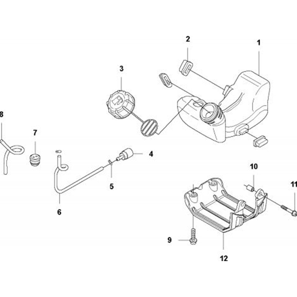 Sơ đồ Bình xăng cho Husqvarna 324 L