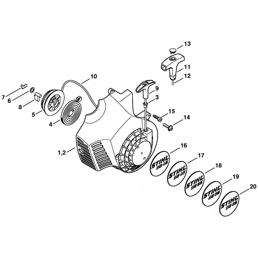 bg45 rewind starter type2