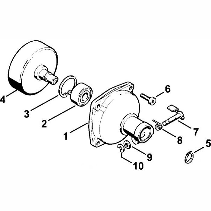 clutch housing assembly for stihl fr106 backpack brushcutter