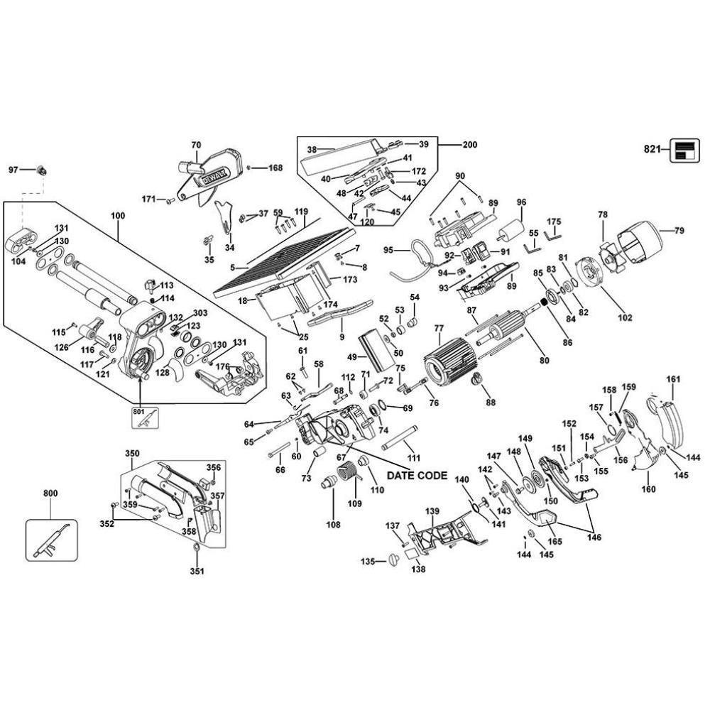Sơ đồ Bàn lắp ráp cho DeWalt D27111