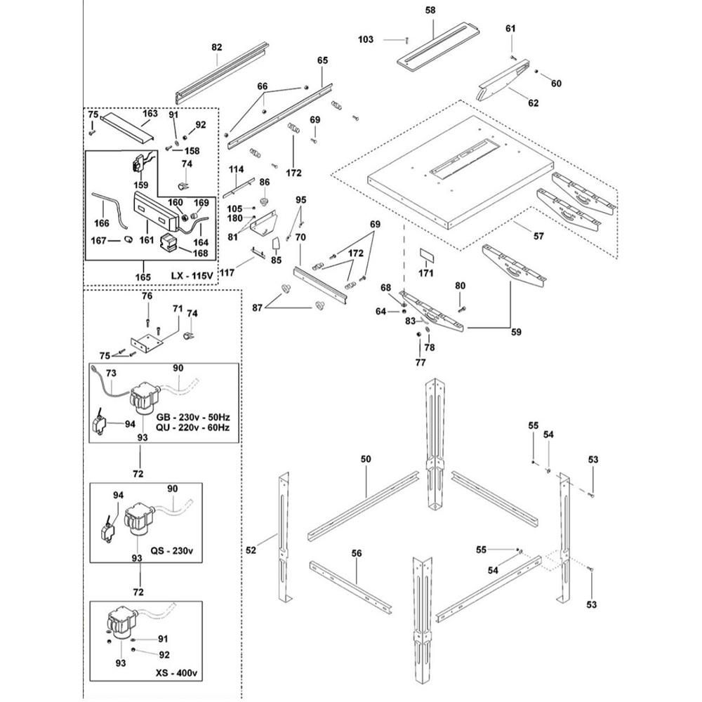 Sơ đồ Bàn lắp ráp cho DeWalt D27400