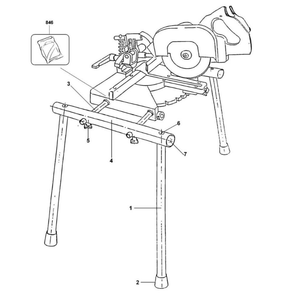 Sơ đồ Bộ chân đế DeWalt DE3493