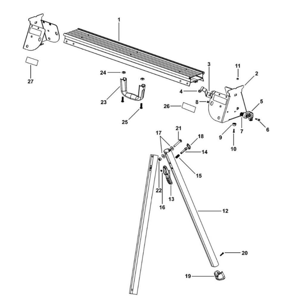 Sơ đồ Bộ chân đế DeWalt DE7035