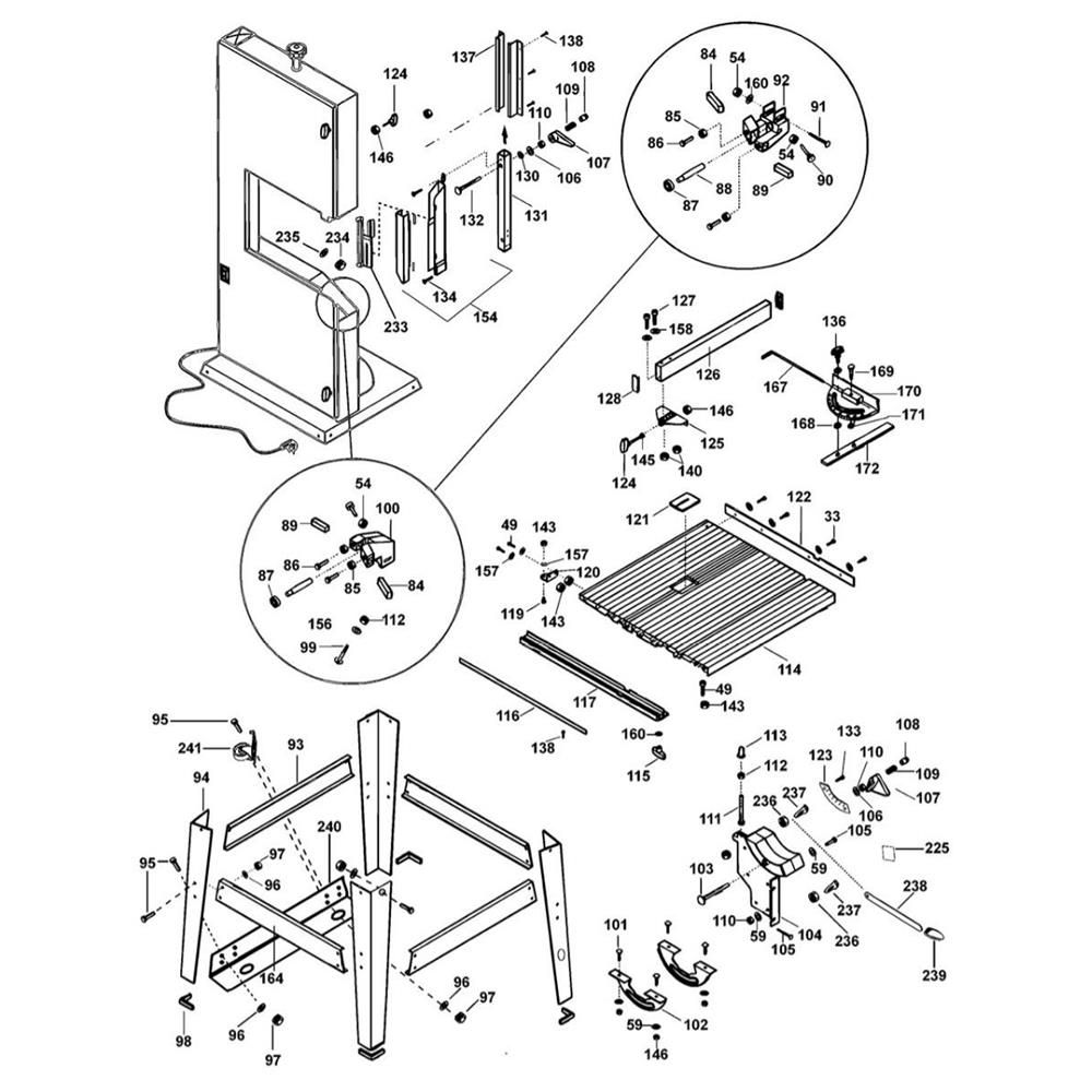 Sơ đồ Bàn lắp ráp cho DeWalt DW876