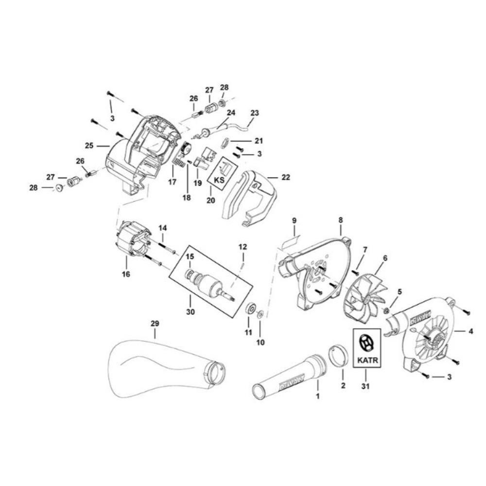Sơ đồ Lắp ráp chính DeWalt DWB6800