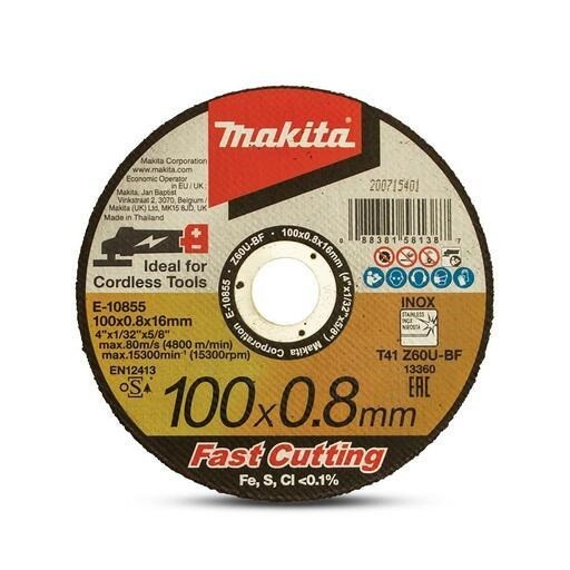 E-10855 Đá Cắt Mỏng Inox 100×0.8x16mm Z60u16mm