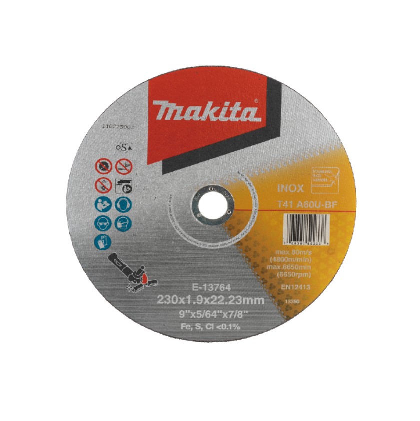E-13764 Đá Cắt Mỏng Cho Inox – 230X1.9X22.23MM A60U