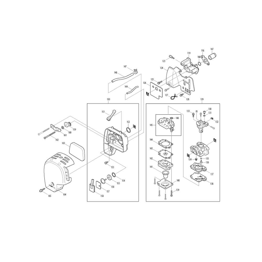 Sơ đồ Bộ chế hòa khí & máy lọc không khí