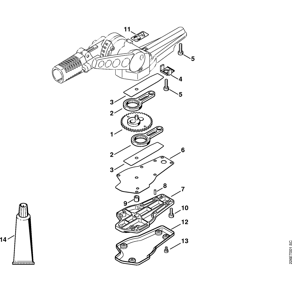 Sơ đồ Bánh răng truyền động lưỡi cho Stihl