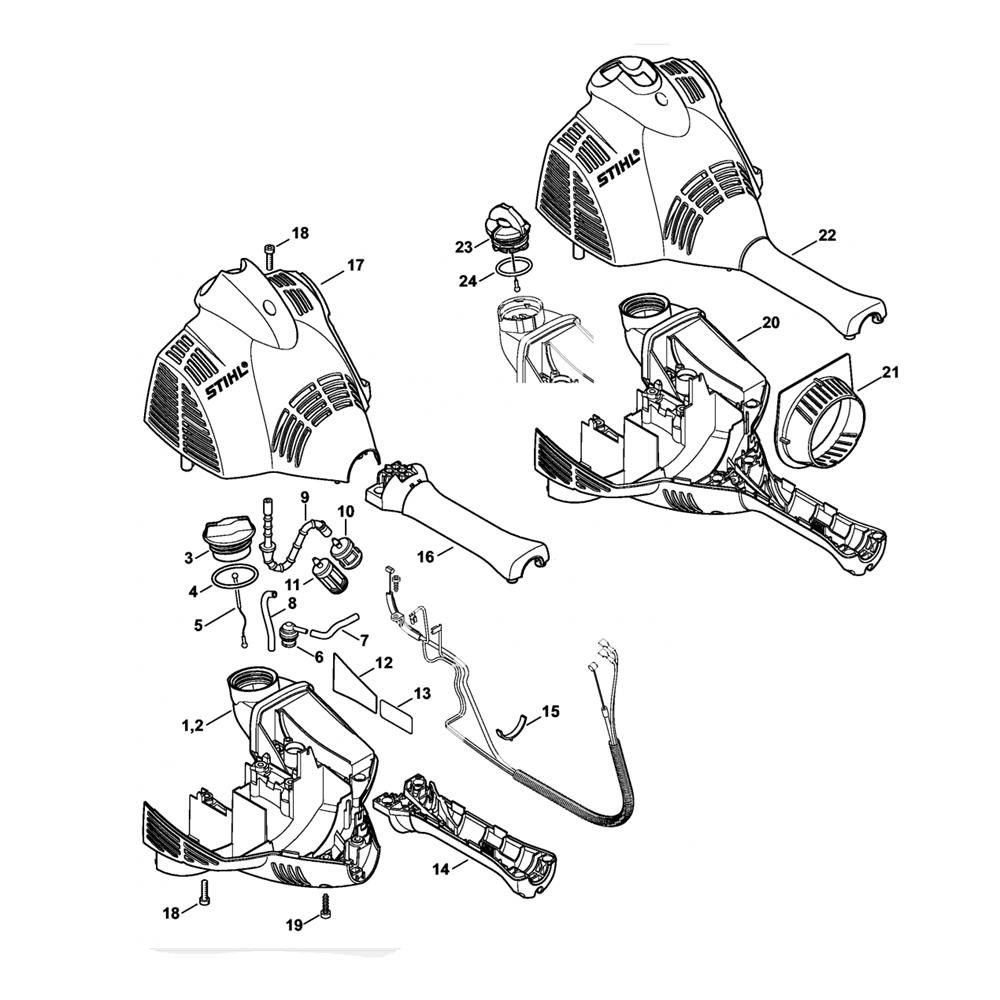 Sơ đồ Vỏ động cơ Stihl FS56