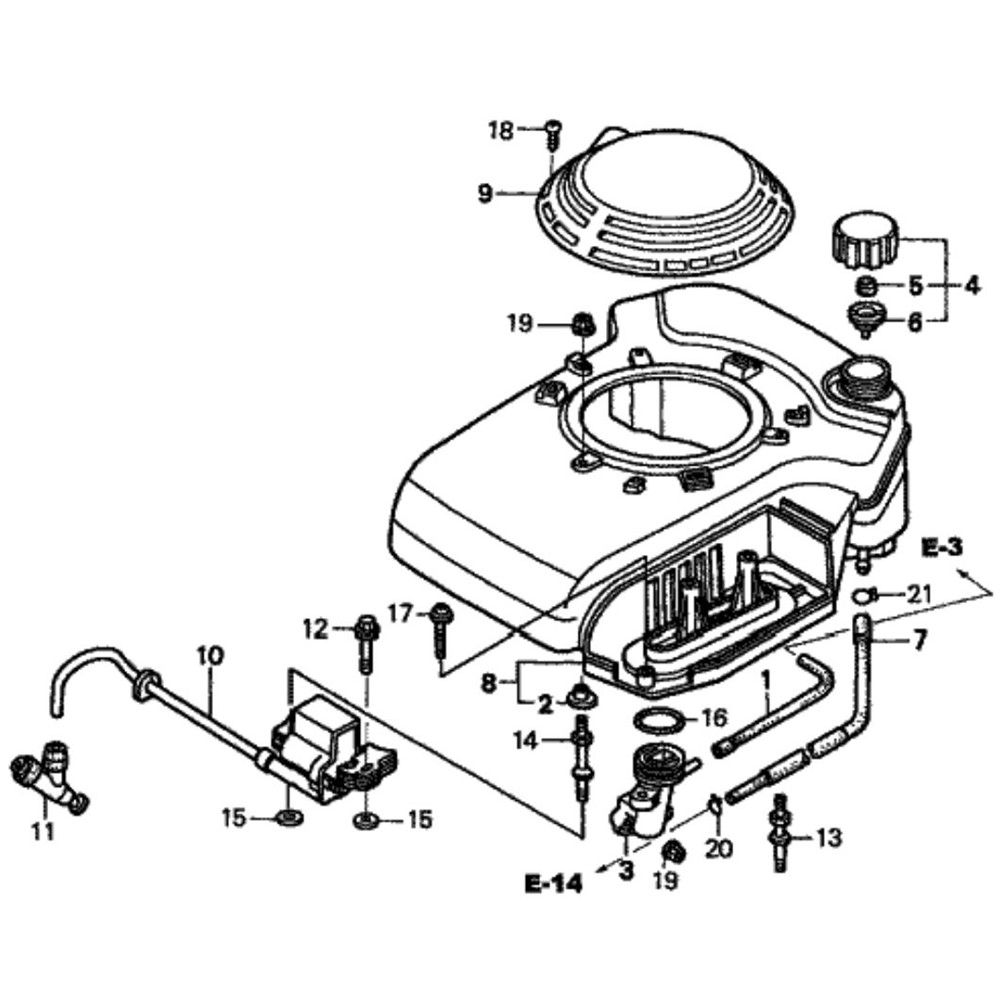 Sơ đồ Vỏ quạt Honda HRH536K2