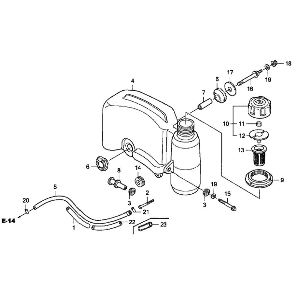 Sơ đồ Bình xăng Honda HRH536K3