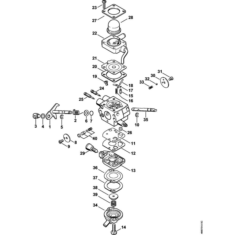 Sơ đồ Bộ chế hòa khí C1Q-S176 cho Stihl