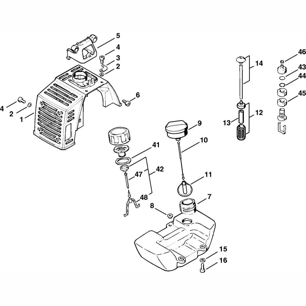 Sơ đồ Vỏ lắp ráp cho Stihl FR106