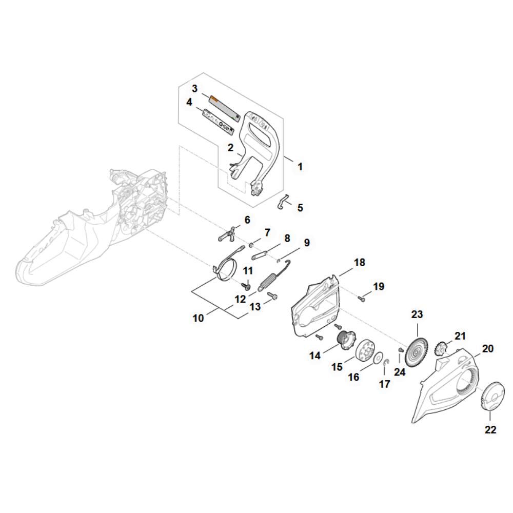Sơ đồ Bảo vệ tay cho Stihl MSA80 C