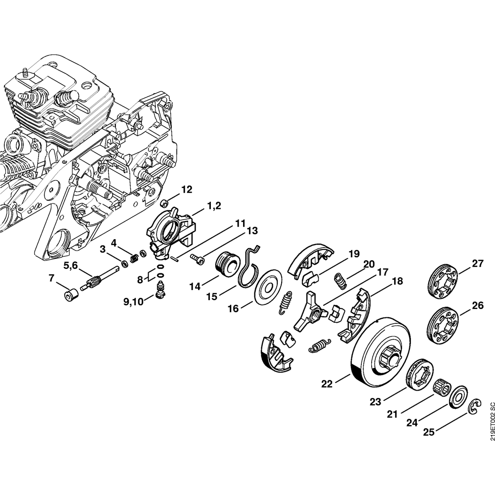oil pump clutch assembly ms441 ms441c