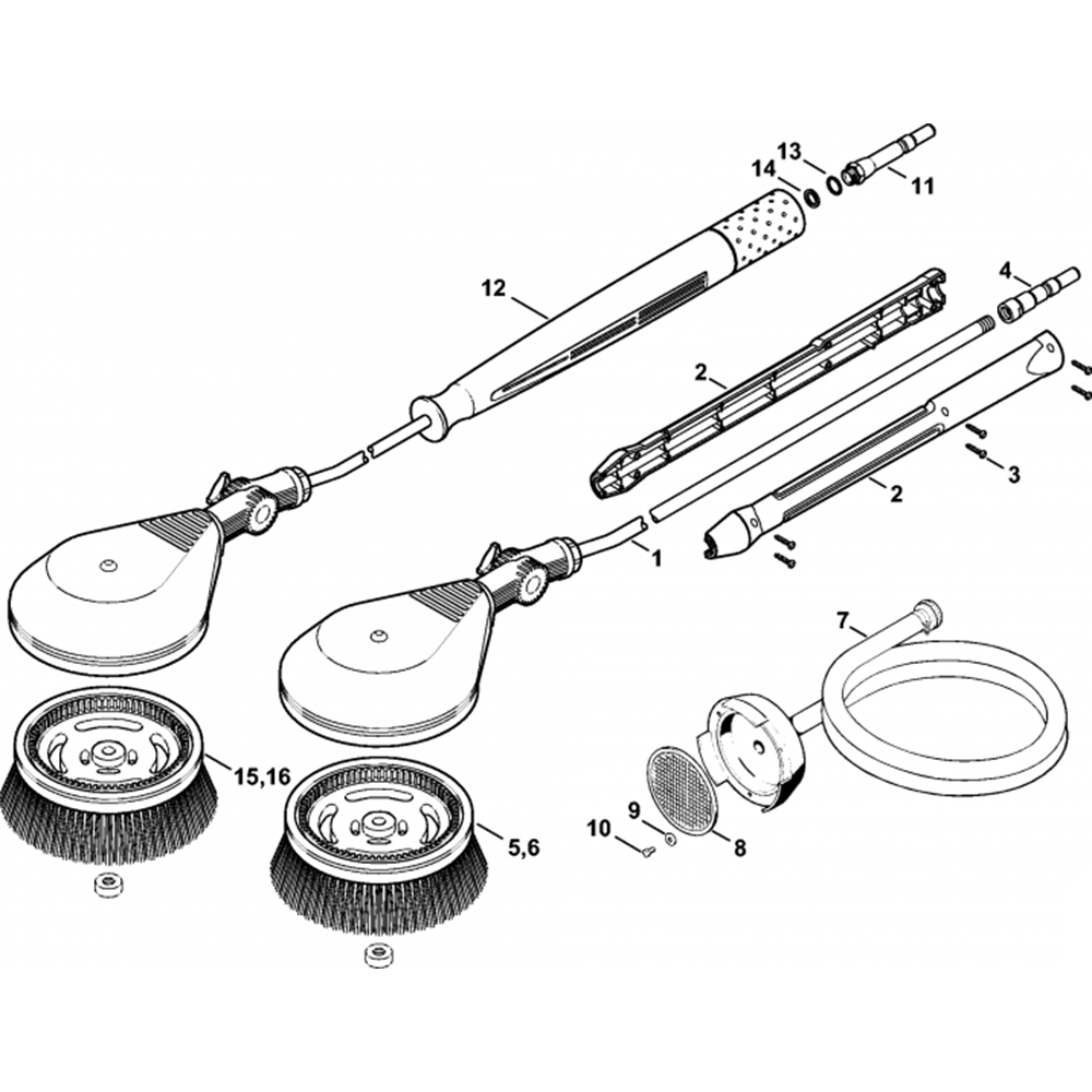 Sơ đồ Bàn chải giặt quay