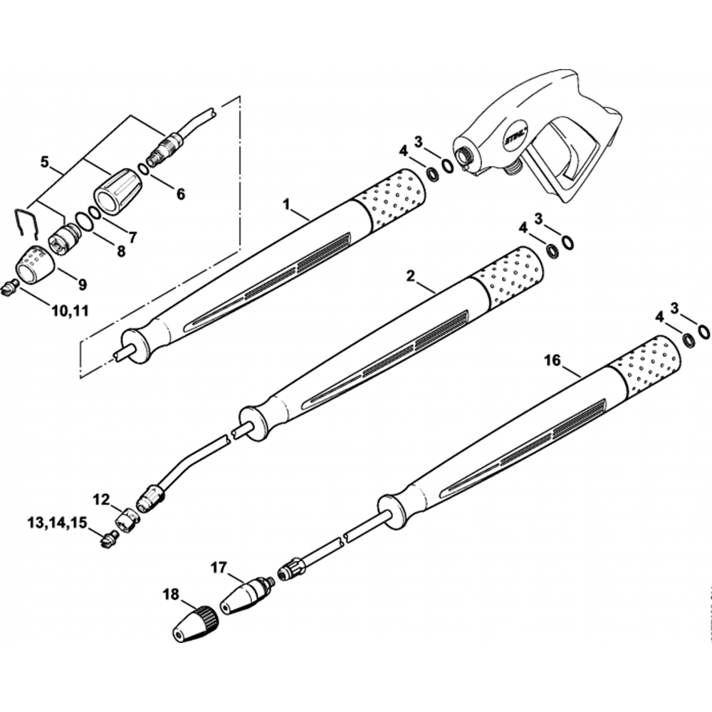 Sơ đồ Xịt Lance hội cho Stihl
