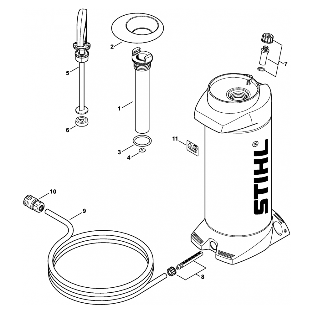 Sơ đồ Bình đựng nước máy cắt đĩa Stihl