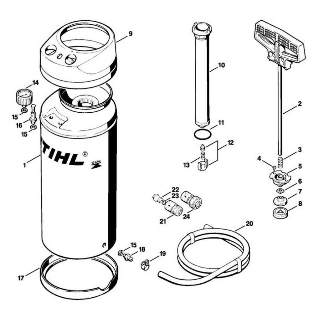 Sơ đồ Bình chứa nước cho Stihl TS760